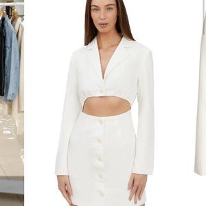4th & Reckless White Blazer Cut Out Dress